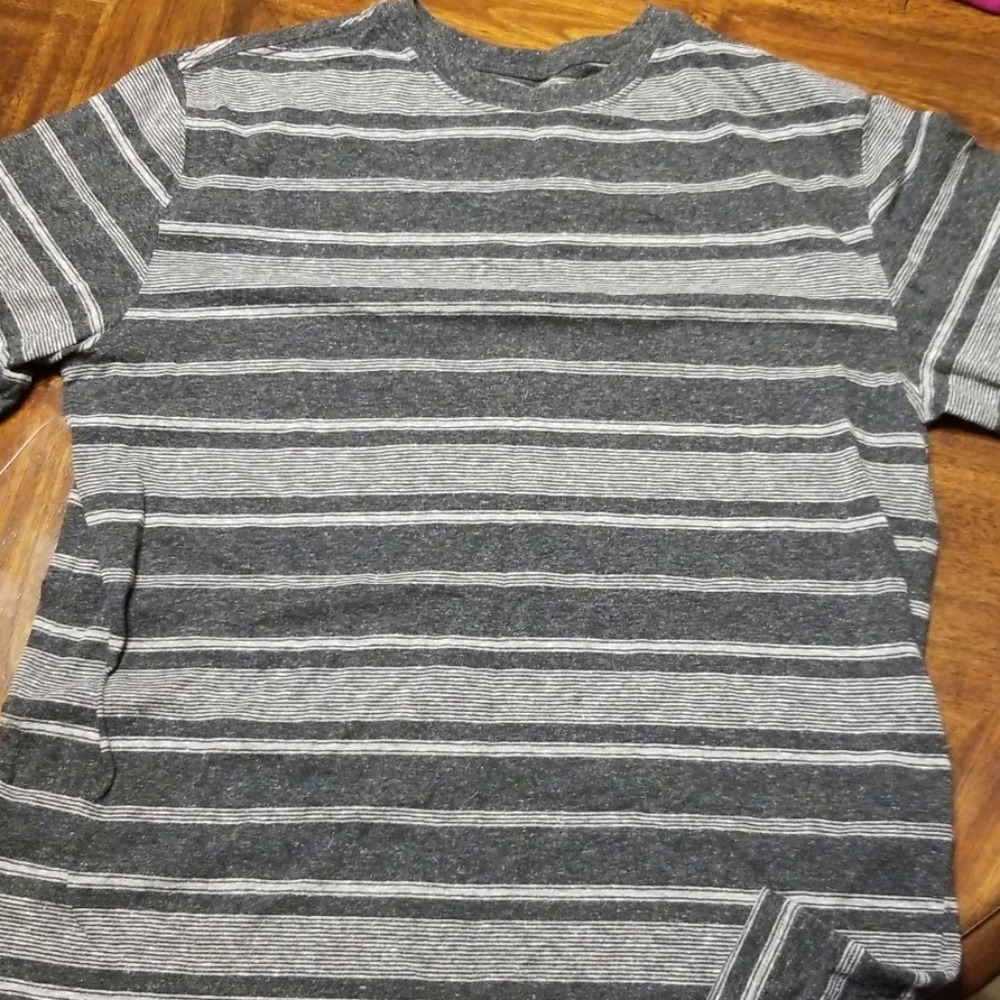 Wonder Nation Gray Striped Shirt